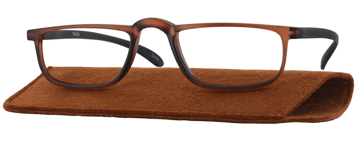 Rectangle Brown Black Do-Er Single Vision Half Frame View #1