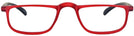 Rectangle Red Black Do-Er Single Vision Half Frame View #2