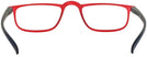 Rectangle Red Black Do-Er Single Vision Half Frame View #4