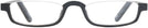 Rectangle Shiny Black Nu Vue II Single Vision Half Frame View #2