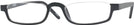Rectangle Shiny Black Nu Vue II Single Vision Half Frame View #1