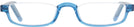 Rectangle Crystal Blue Nu Vue II Single Vision Half Frame View #2