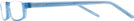 Rectangle Crystal Blue Nu Vue II Single Vision Half Frame View #3