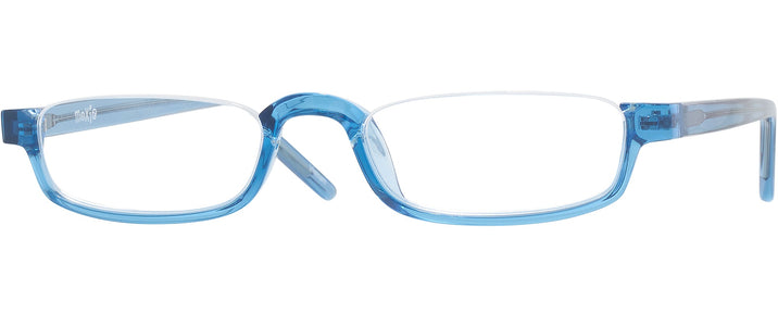 Rectangle Crystal Blue Nu Vue II Single Vision Half Frame View #1