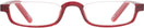 Rectangle Crystal Red Nu Vue II Single Vision Half Frame View #2