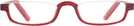 Rectangle Crystal Red Nu Vue II Single Vision Half Frame View #2