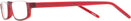 Rectangle Crystal Red Nu Vue II Single Vision Half Frame View #3