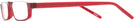 Rectangle Crystal Red Nu Vue II Single Vision Half Frame View #3