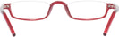 Rectangle Crystal Red Nu Vue II Single Vision Half Frame View #4