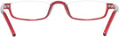 Rectangle Crystal Red Nu Vue II Single Vision Half Frame View #4