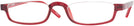 Rectangle Crystal Red Nu Vue II Single Vision Half Frame View #1