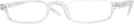 Rectangle Crystal Clear Nu Vue II Single Vision Half Frame View #1