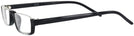 Rectangle Black Fade Nu Vue Single Vision Half Frame View #3