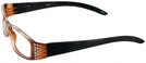 Rectangle Bronze / Black Sparkle Single Vision Full Frame View #3