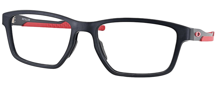 Rectangle Satin Black/Red Oakley OX8153L Metalink Computer Style Progressive View #1