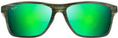 Rectangle Olive Stripe Fade/Maui Green Lens Maui Jim Onshore 798 View #2