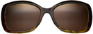 Square Tortoise W/ Peacock / Bronze Lens Maui Jim Orchid 735 View #2
