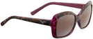 Square Tortoise W/ Rasberry / Rose Lens Maui Jim Orchid 735 View #1