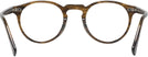 Round Sepia Smoke Oliver Peoples 5186 Single Vision Full Frame View #4