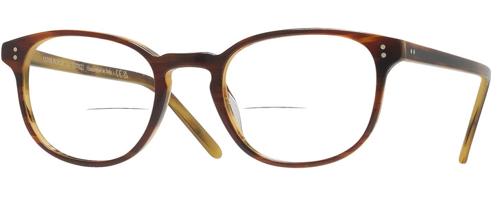 Square Amaretto/striped Honey Oliver Peoples 5219 Bifocal View #1