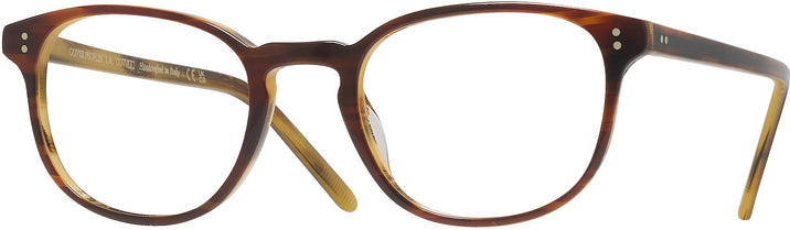 Square Amaretto/striped Honey Oliver Peoples 5219 Computer Style Progressive View #1