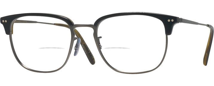 Square Semi-matte Black-olive Tortoise-antique Pewter Oliver Peoples 5359 Bifocal View #1