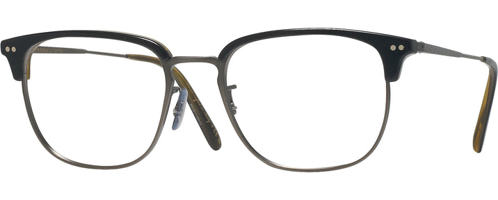 Square Semi-matte Black-olive Tortoise-antique Pewter Oliver Peoples 5359 Single Vision Full Frame View #1