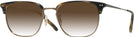 Square Cocobolo-Antique Gold Oliver Peoples 5359 w/ Gradient Progressive Reading Sunglasses View #1