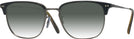 Square Semi-matte Black-olive Tortoise-antique Pewter Oliver Peoples 5359 w/ Gradient Progressive Reading Sunglasses View #1