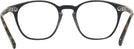 Square Semi Matte Black Oliver Peoples 5533U Single Vision Full Frame View #4