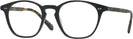 Square Semi Matte Black Oliver Peoples 5533U Single Vision Full Frame View #1
