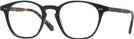 Square Semi Matte Black Oliver Peoples 5533U Single Vision Full Frame View #1