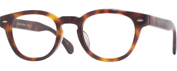 Round Dark Mahogany Oliver Peoples 7949 Progressive No-Lines View #1