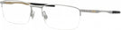 Rectangle Titanium Oakley 3174 Single Vision Full Frame View #1