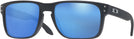 Square Satin Black Oakley OX8156 Holbrook RX Progressive Reading Sunglasses - Polarized with Mirror View #1