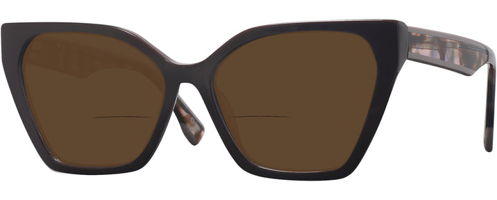  Brown With Tortoise Temple Bunny Bifocal Reading Sunglasses View #1