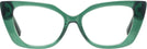 Cat Eye Transparent Green Dita Single Vision Full Frame View #2