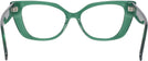 Cat Eye Transparent Green Dita Single Vision Full Frame View #4
