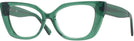 Cat Eye Transparent Green Dita Progressive No-Lines View #1