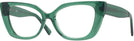 Cat Eye Transparent Green Dita Single Vision Full Frame View #1