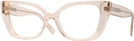 Cat Eye Crystal Peach Dita Single Vision Full Frame View #1