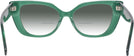 Cat Eye Transparent Green Dita w/ Gradient Bifocal Reading Sunglasses View #4