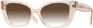Cat Eye Crystal Peach Dita w/ Gradient Bifocal Reading Sunglasses View #1