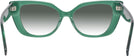 Cat Eye Transparent Green Dita w/ Gradient Progressive No-Line Reading Sunglasses View #4