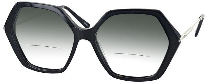 Oversized Black Iris w/ Gradient Bifocal Reading Sunglasses View #1
