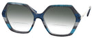Oversized Tri Blue Iris w/ Gradient Bifocal Reading Sunglasses View #1