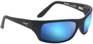 Rectangle Black / Blue Hawaii Maui Jim Peahi 202 View #1