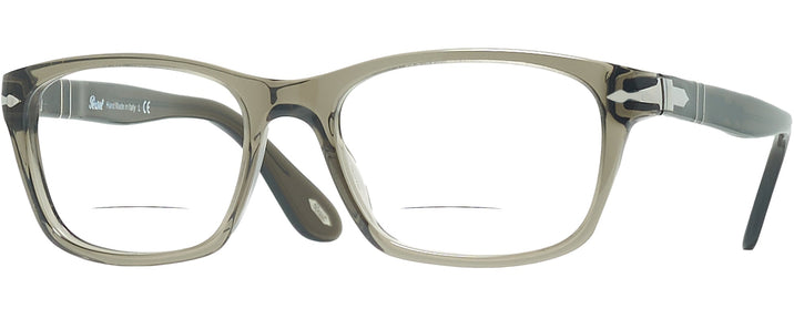  Taupe Grey Transparent Persol 3012VL Bifocal w/ FREE NON-GLARE View #1