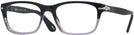 Rectangle BLACK SMOKE Persol 3012VL Single Vision Full Frame w/ FREE NON-GLARE View #1
