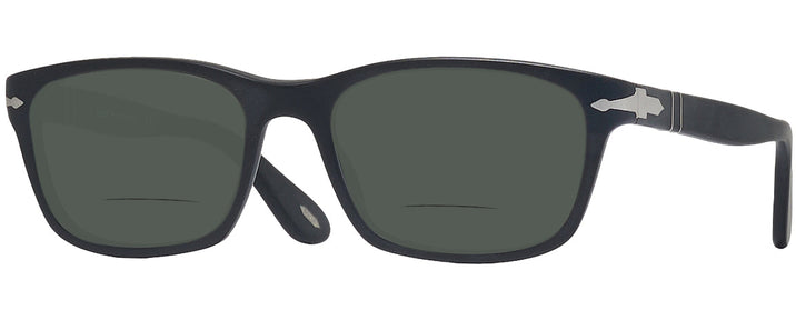 Rectangle Matte Black Persol 3012VL Bifocal Reading Sunglasses View #1